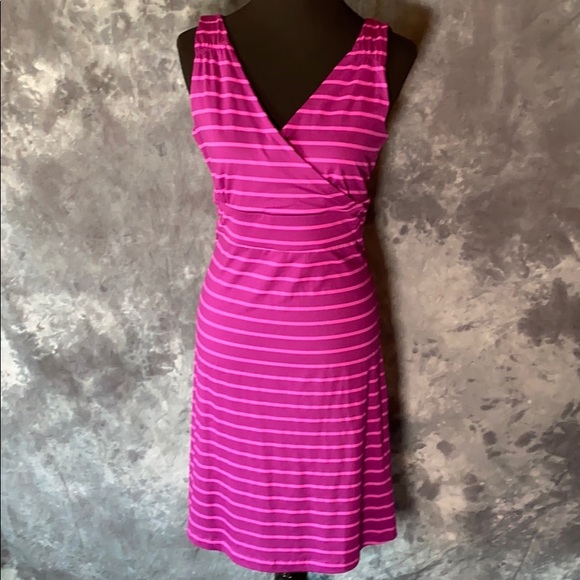 Eddie Bauer Sleeveless Striped Dress Women size Large 🥳 Host Pick 🥳 - Picture 2 of 8